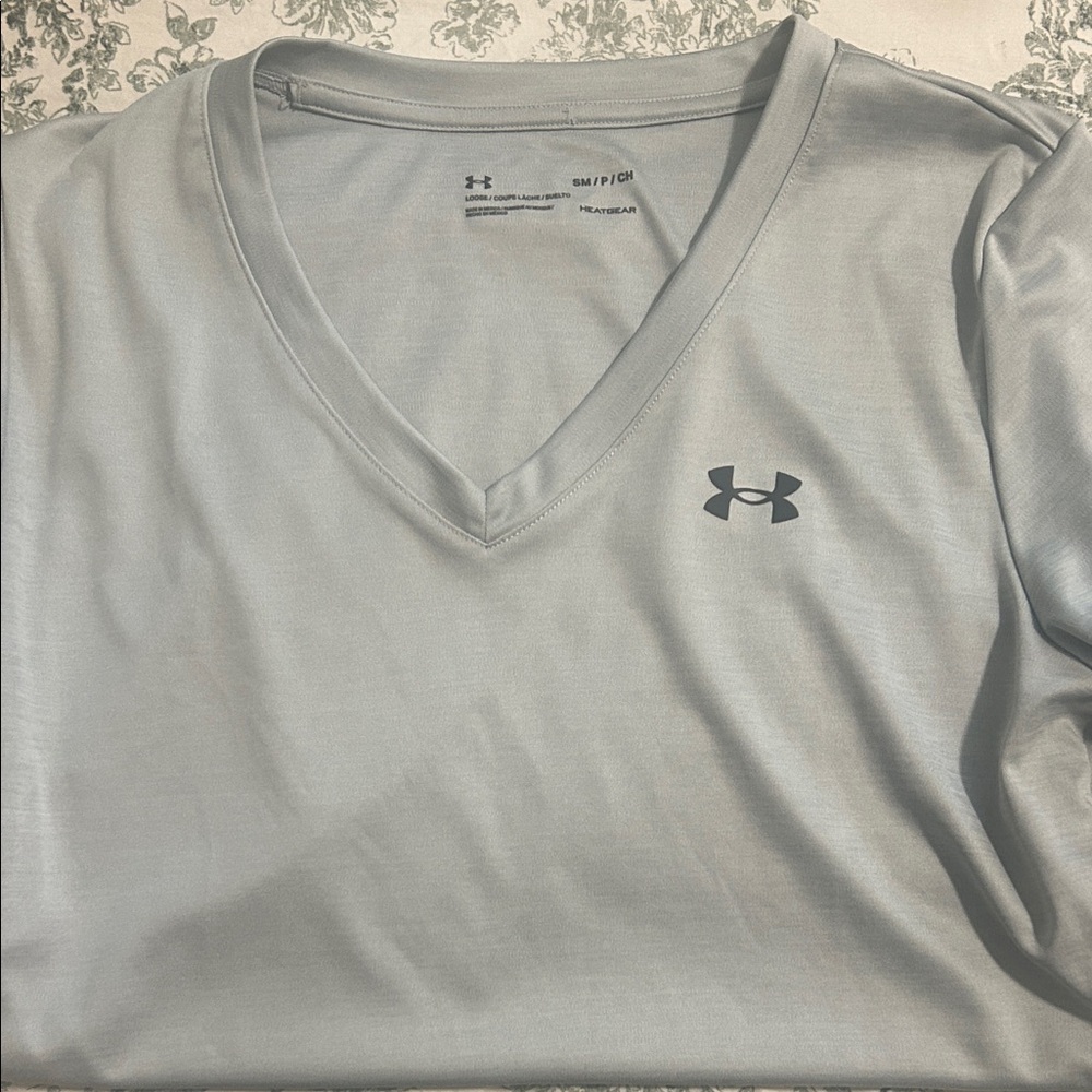 Under Armour Light Gray V-Neck Tee
